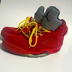 Air Jordan 5 red suede